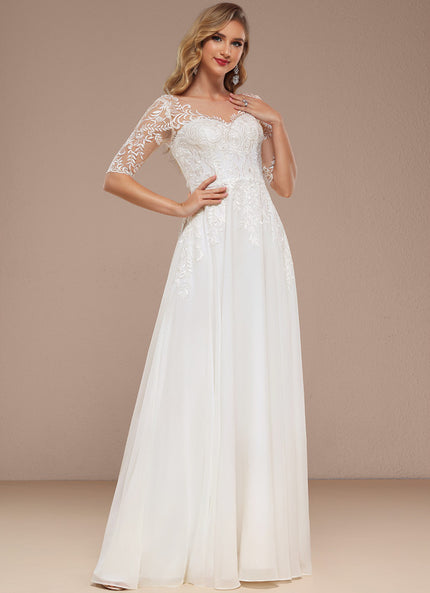 Robe De Mariée Avec Manches Courtes