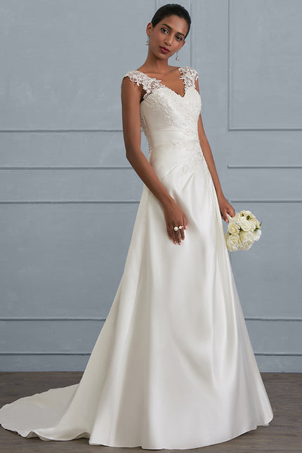 Robe Nuptiale Satinée Élégante Unique - gallery 2