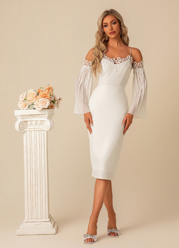 Robe Midi Élégante À Manches Fluides - gallery 1