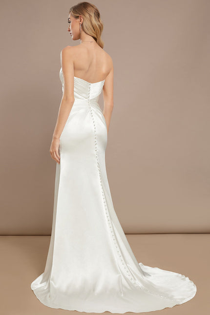 Robe De Mariée Satinée Élégante - gallery 9