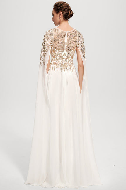 Robe De Soirée Élégante Avec Cape - gallery 5
