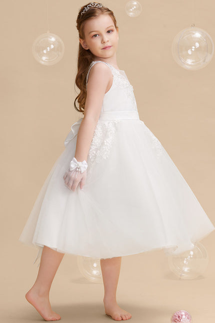 Robe Enfant Élégante À Nœud Satin - gallery 6
