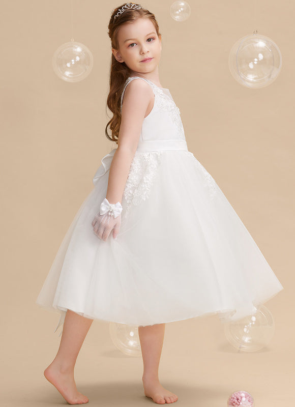 Robe Enfant Élégante À Nœud Satin - gallery 6