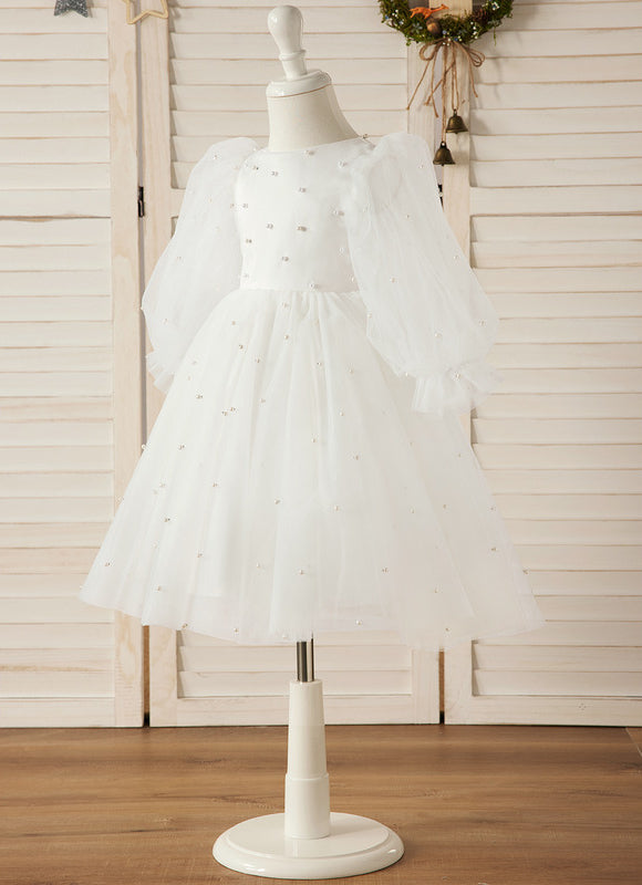 Robe De Fête En Tulle Perlée - gallery 3