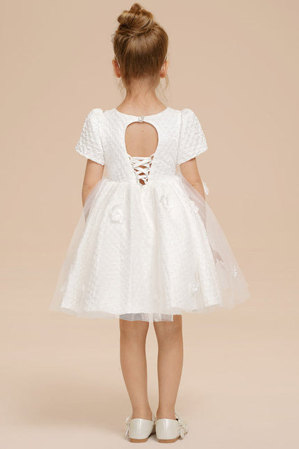 Robe Enfant Satinée À Fleurs Délicates - gallery 5
