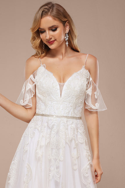 Robe Nuptiale Romantique À Manches Légères - gallery 2
