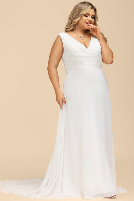 Robe Nuptiale Vaporeuse Élégante Col V - gallery 8