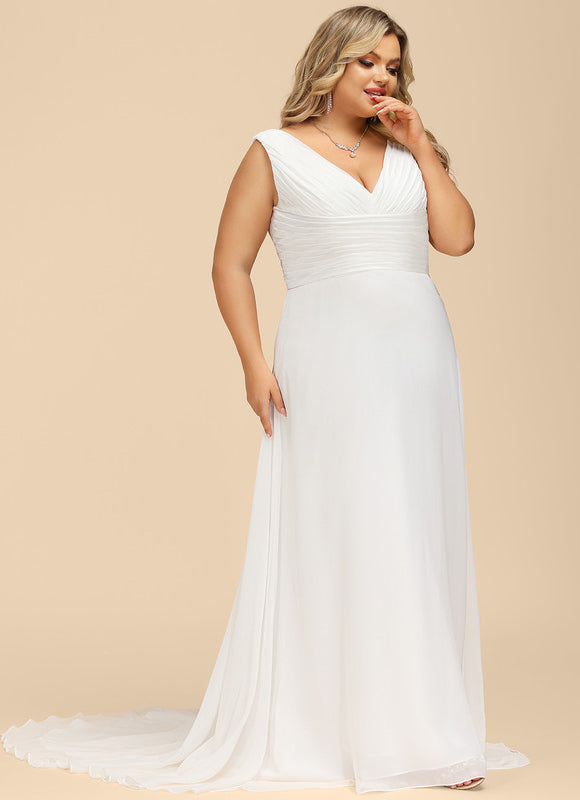 Robe Nuptiale Vaporeuse Élégante Col V - gallery 8