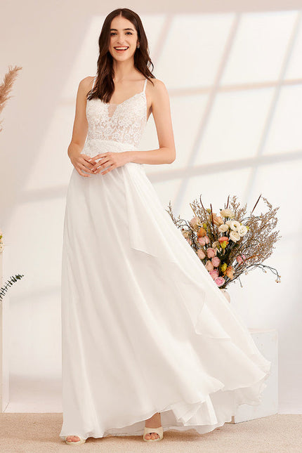 Robe Nuptiale Fluide À Bretelles