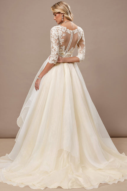Robe Nuptiale Élégante À Manches Longues - gallery 7