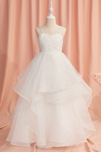 Robe Enfant Tulle À Volants Élégants