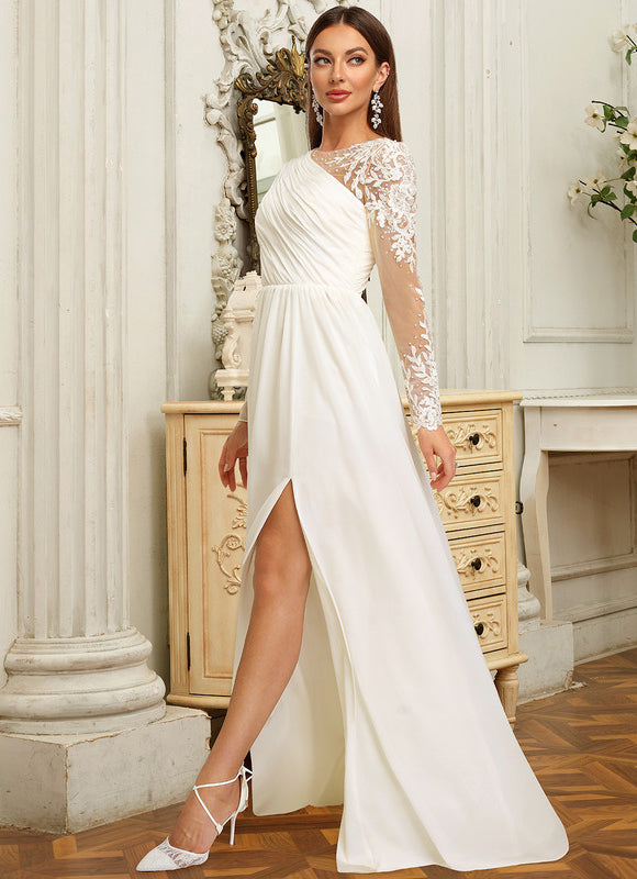 Robe Nuptiale Asymétrique Chic Élégante - gallery 2
