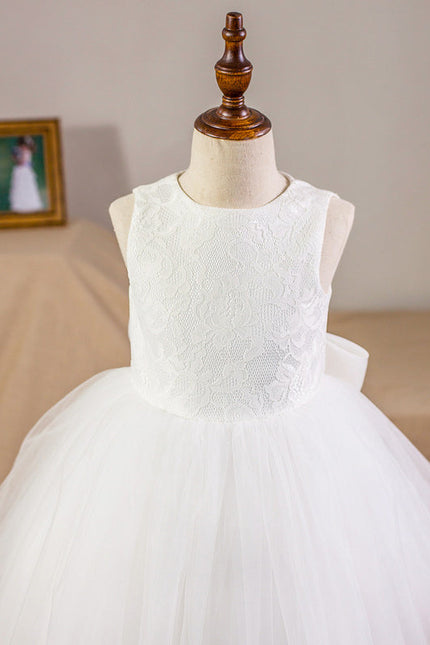 Robe Enfant Mariage Élégante Avec Nœud - gallery 2