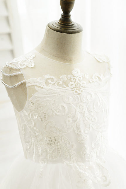 Robe Enfant Mariage Élégante En Tulle - gallery 3