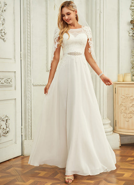 Robe Nuptiale Fluide Avec Cape