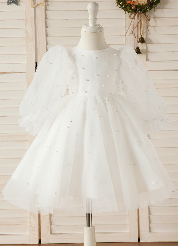 Robe De Fête En Tulle Perlée