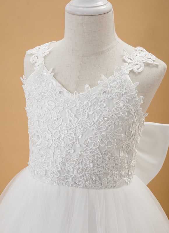 Robe Enfant Élégante À Nœud Large - gallery 8