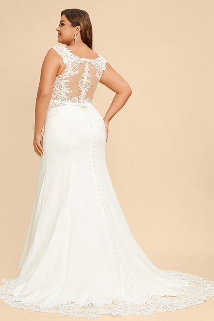 Robe Nuptiale Élégante Dos Transparent - gallery 5