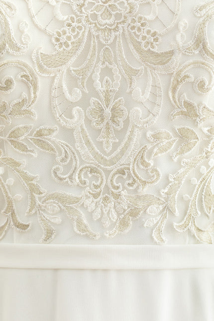 Robe Nuptiale Col Montant Fluide - gallery 5