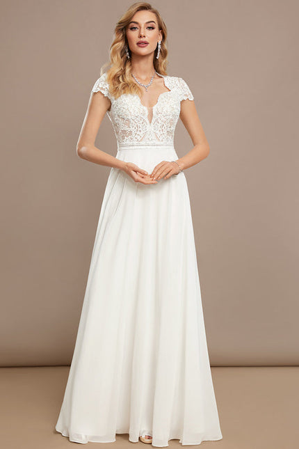 Robe Nuptiale Col V Délicate - gallery 3