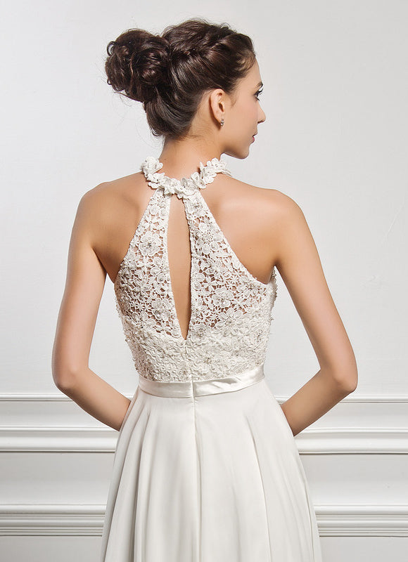Robe Nuptiale Col Montant Chic - gallery 6