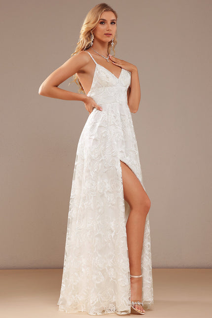 Robe Nuptiale Élégante À Fente - gallery 5