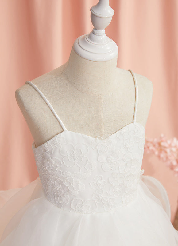 Robe Enfant Tulle À Volants Élégants - gallery 4