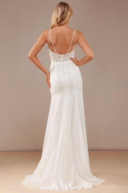 Robe De Mariée Moderne En Mousseline - gallery 3