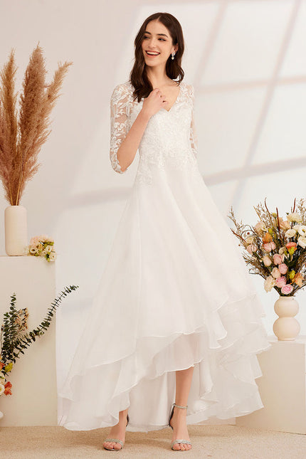 Robe Nuptiale Fluide À Volants Raffinés
