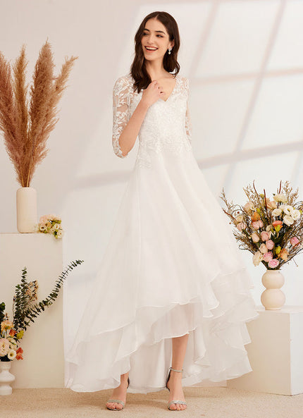 Robe Nuptiale Fluide À Volants Raffinés