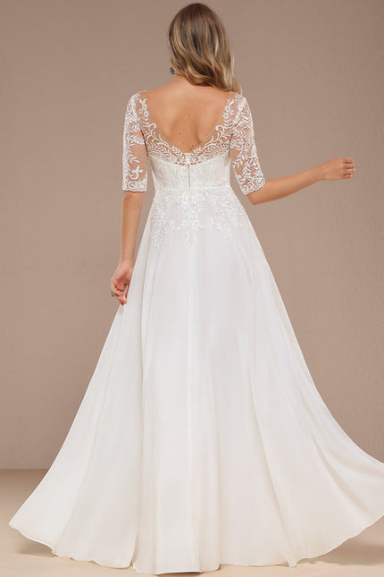 Robe De Mariée Avec Manches Courtes - gallery 5