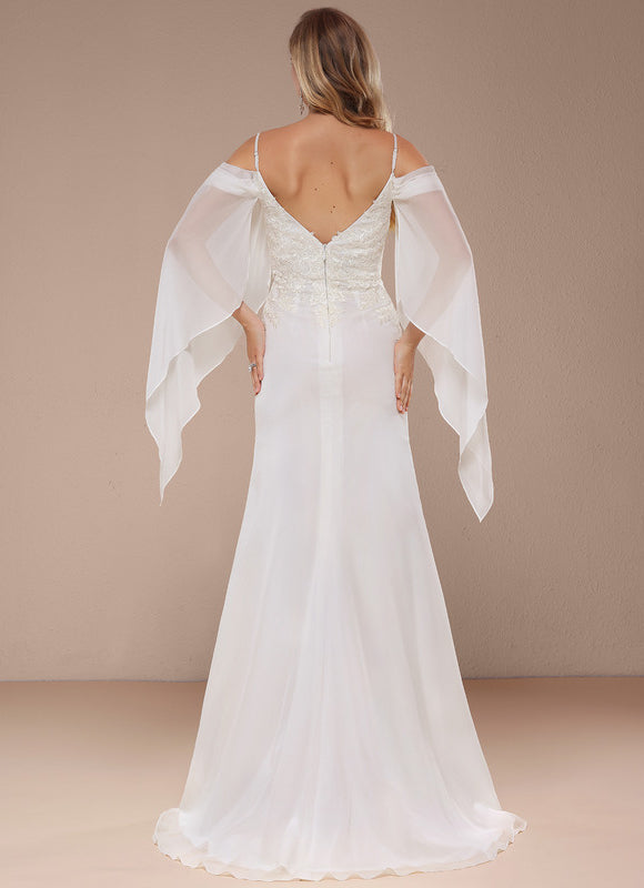 Robe De Mariée Élégante À Traîne - gallery 2