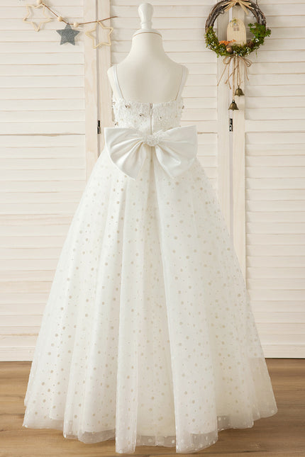 Robe De Cérémonie Enfant Perlée Élégante - gallery 1