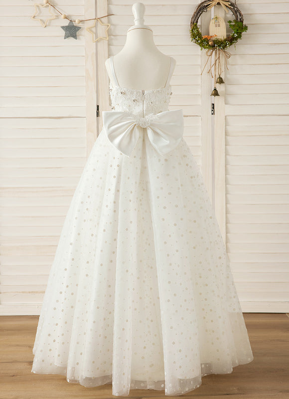 Robe De Cérémonie Enfant Perlée Élégante - gallery 1