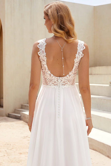 Robe Nuptiale Légère En Dentelle - gallery 4