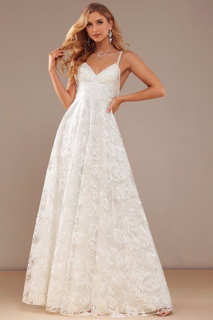 Robe Nuptiale Élégante À Fente - gallery 4
