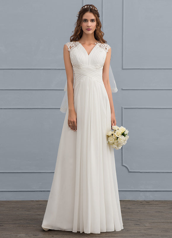 Robe Nuptiale Fluide À Dentelle Raffinée