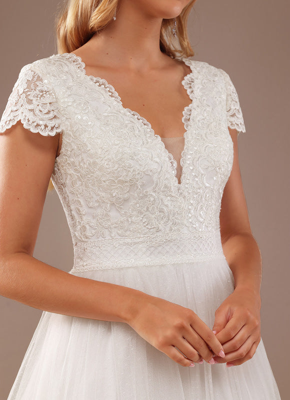 Robe Nuptiale Éthérée À Traîne - gallery 1