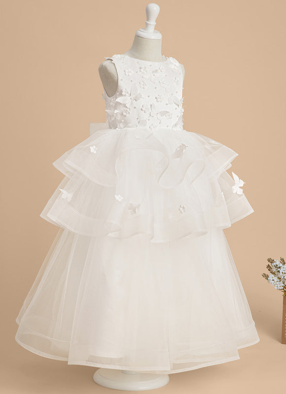 Robe Enfant Nuptiale À Volants - gallery 3