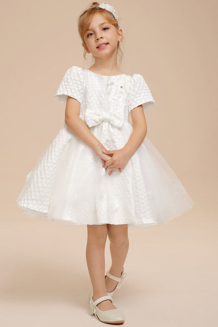 Robe Enfant Satinée À Fleurs Délicates - gallery 3