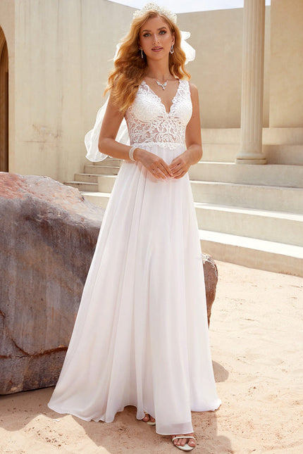 Robe Nuptiale Légère En Dentelle - gallery 2