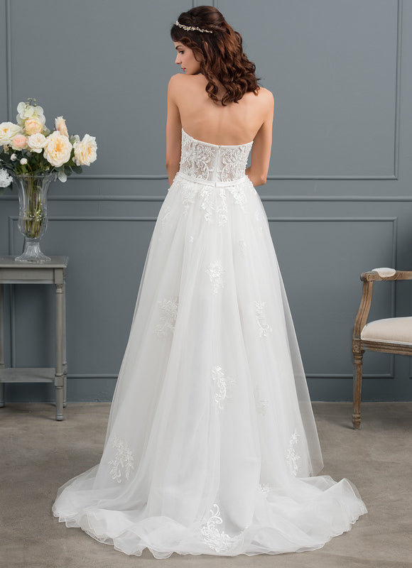 Robe Nuptiale Chic À Traîne - gallery 4