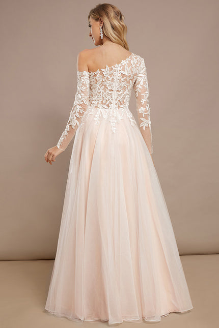 Robe Nuptiale Asymétrique En Tulle - gallery 6