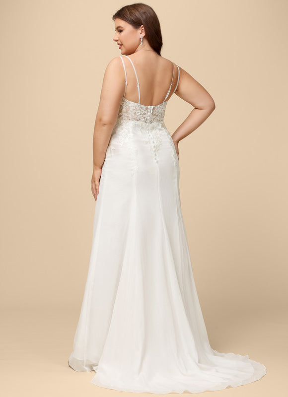 Robe De Mariée Moderne En Mousseline - gallery 8