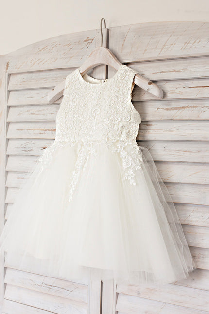 Robe Enfant Satinée Élégante Brodée - gallery 1