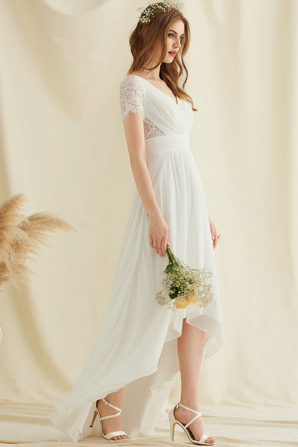 Robe Nuptiale Fluide À Dentelle - gallery 4
