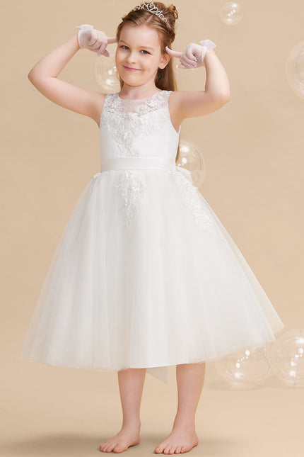 Robe Enfant Élégante À Nœud Satin - gallery 3