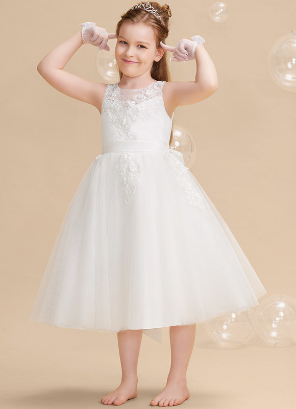 Robe Enfant Élégante À Nœud Satin - gallery 3