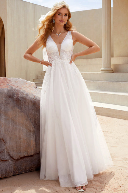 Robe Nuptiale Vaporeuse À Décolleté