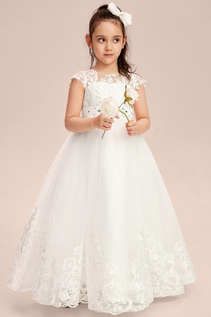 Robe Enfant Mariage Tulle Brodé - gallery 2